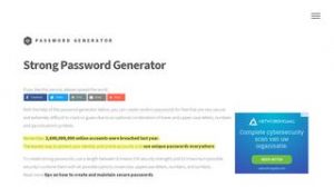 Secure password creator